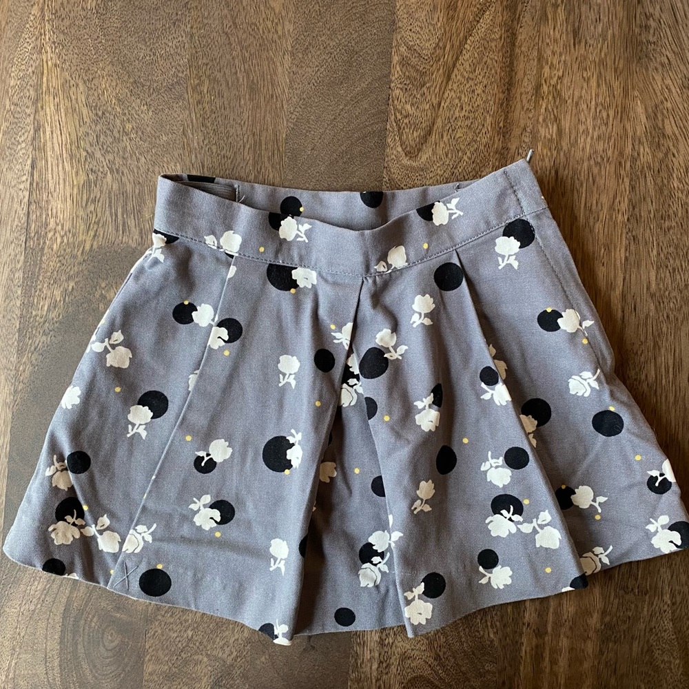 Janie and Jack lined, gray, 100% cotton skirt.